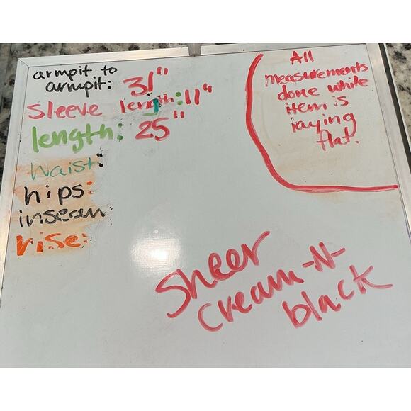 What La Wants Womens Sheer Lace Top Plus Size 4X Black Cream Made in USA Mesh - Picture 4 of 7